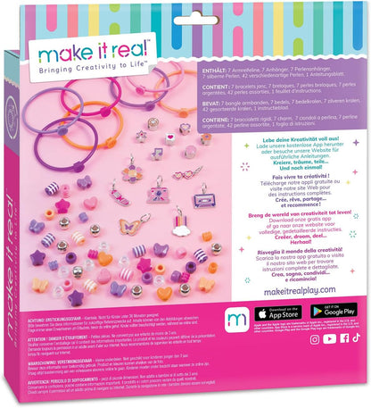 Make It Real 2901329 Fashion Armbandenset, doe-het-zelf sieradenset met modieuze parels, sieraden zelf knutselen, knutselset, creatieve kit voor kinderen