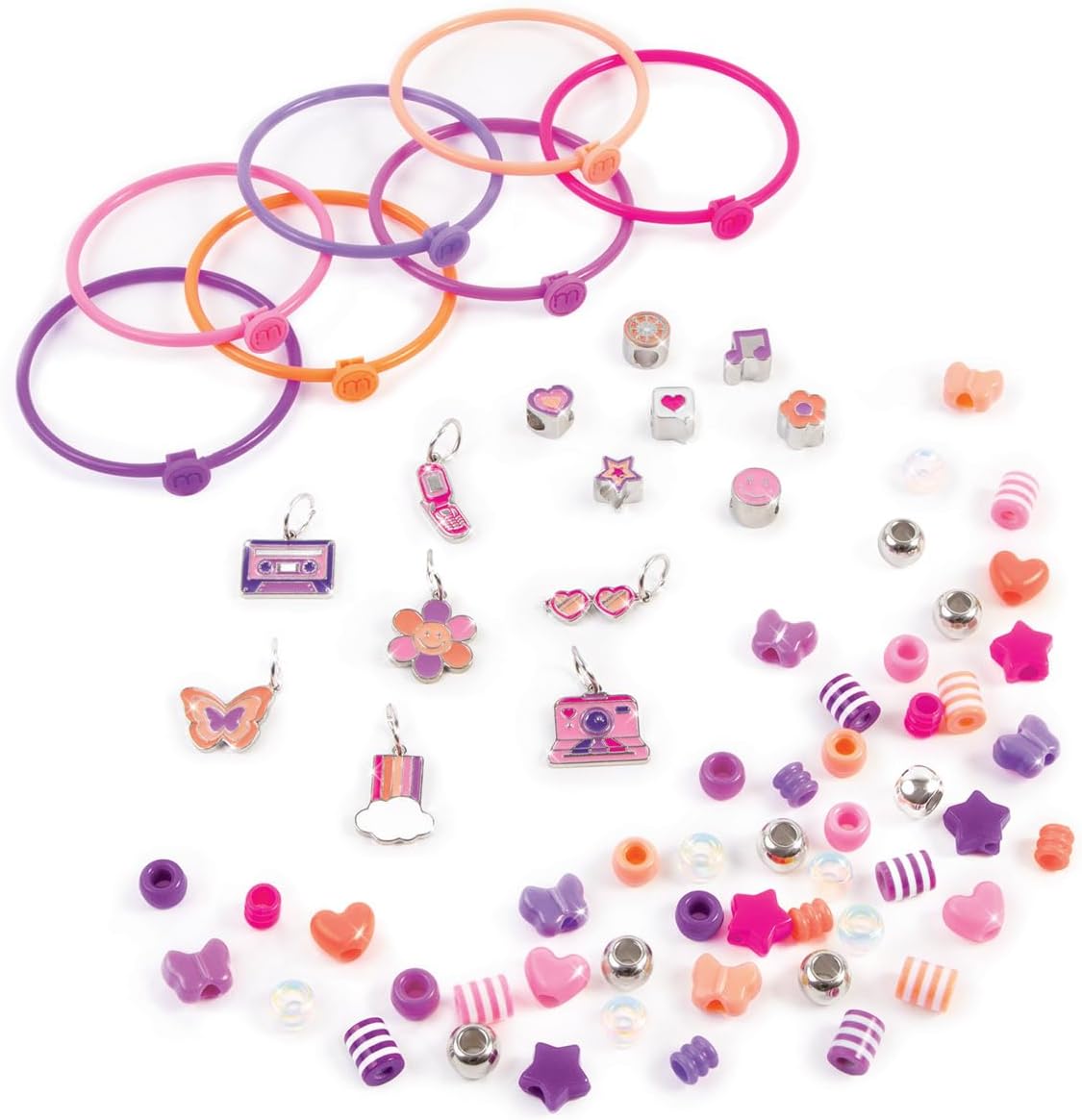 Make It Real 2901329 Fashion Armbandenset, doe-het-zelf sieradenset met modieuze parels, sieraden zelf knutselen, knutselset, creatieve kit voor kinderen