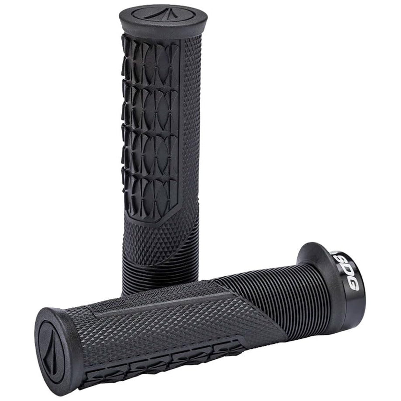 SDG Thrice OC Poignées de VTT ergonomiques 135 mm absorbant les vibrations, duromètre 20 A, zone centrale ouverte, verrouillage facile et prise en main maximale pour trail et enduro