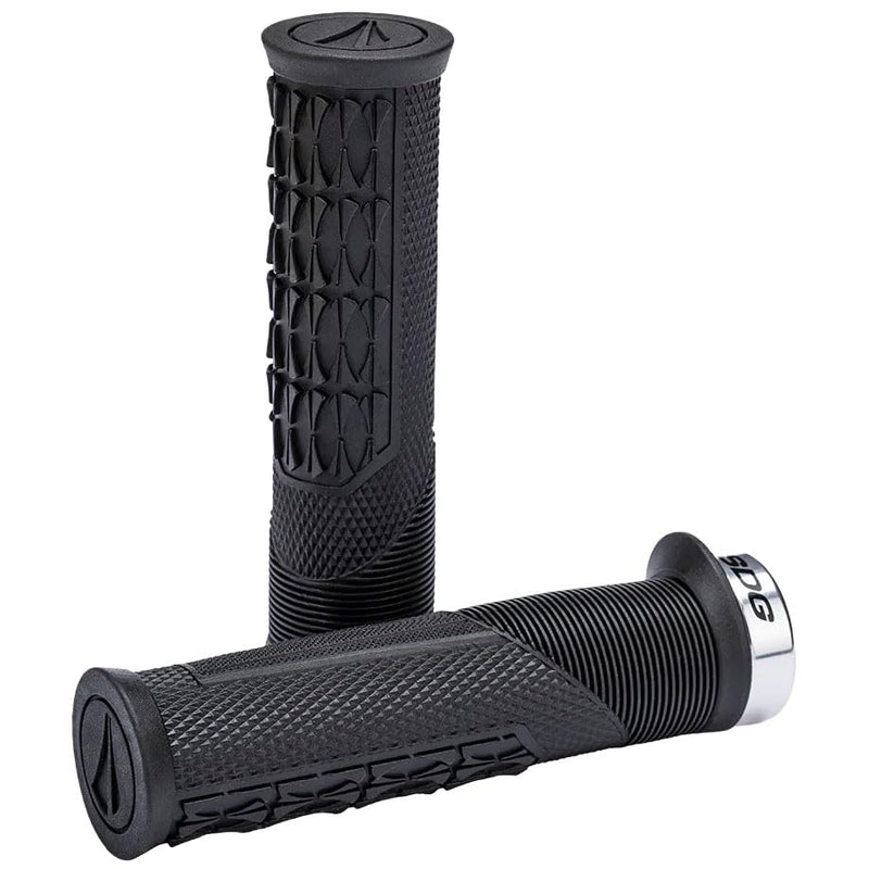 SDG Thrice OC Lock-On Grip - Black / Silver 20A