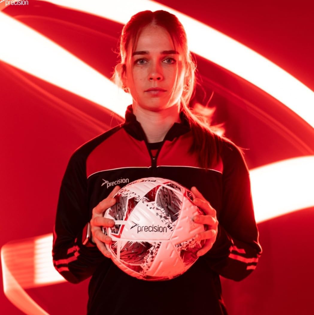 Precision Fusion Plus FIFA Basic Training Football, 12 Panel Textured TPU Match Ball, PU Sealed Seams, Grass 3G Astro