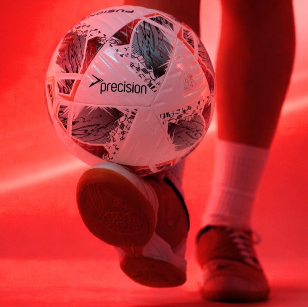 Precision Fusion Plus FIFA Basic Training Football, 12 Panel Textured TPU Match Ball, PU Sealed Seams, Grass 3G Astro