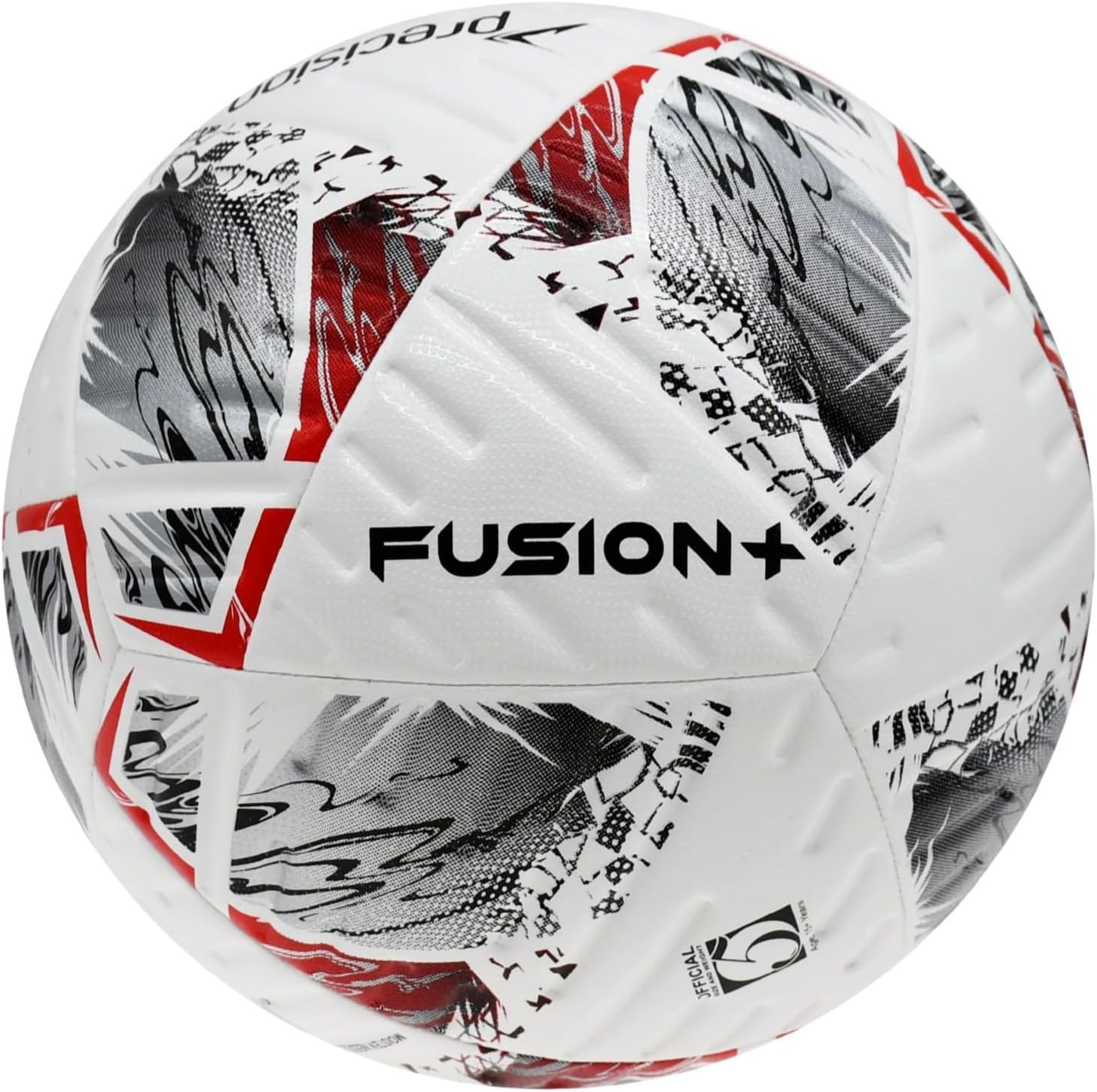 Precision Fusion Plus FIFA Basic Training Football, 12 Panel Textured TPU Match Ball, PU Sealed Seams, Grass 3G Astro