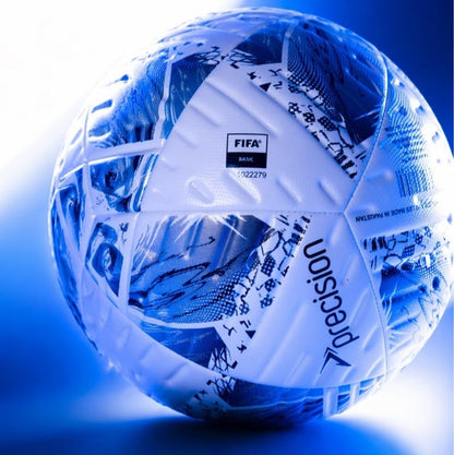 Precision Fusion Plus FIFA Basic Training Football, 12 Panel Textured TPU Match Ball, PU Sealed Seams, Grass 3G Astro