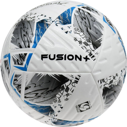 Precision Fusion Plus FIFA Basic Training Football, 12 Panel Textured TPU Match Ball, PU Sealed Seams, Grass 3G Astro