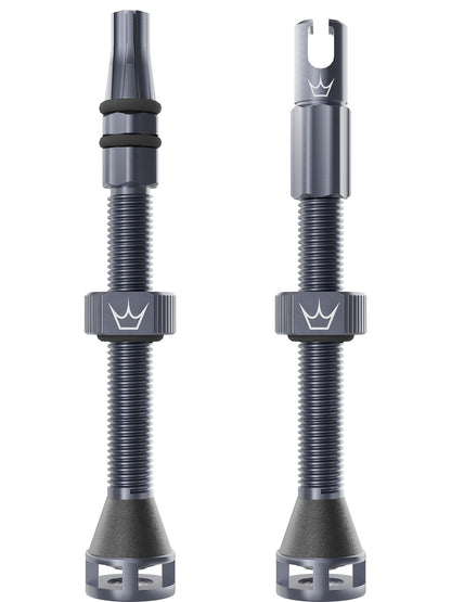 Peaty's Holeshot Fast Flow Tubeless Valves - High Airflow Anti Sealant Clog Design, Fast Tyre Setup, Fully Serviceable 7075 Aluminium, Bike Tyre Valves Compatible with MTB Rim Inserts