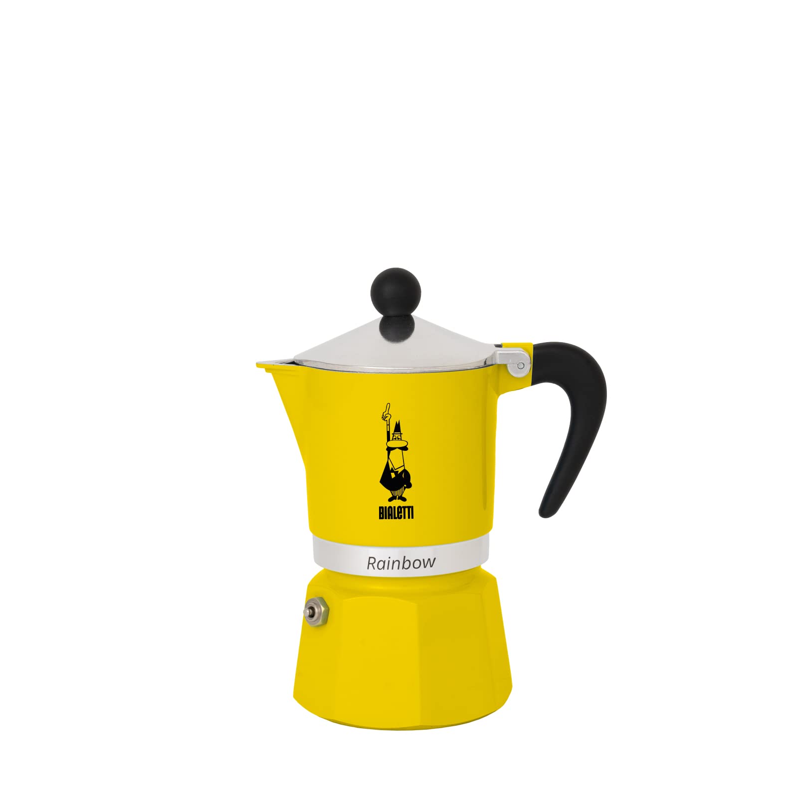 Bialetti 4983 Rainbow Caffettiera Colorata, Alluminio, Giallo, 6 Tassen, Gelb
