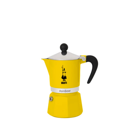 Bialetti 4983 Rainbow Caffettiera Colorata, Alluminio, Giallo, 6 Tassen, Gelb