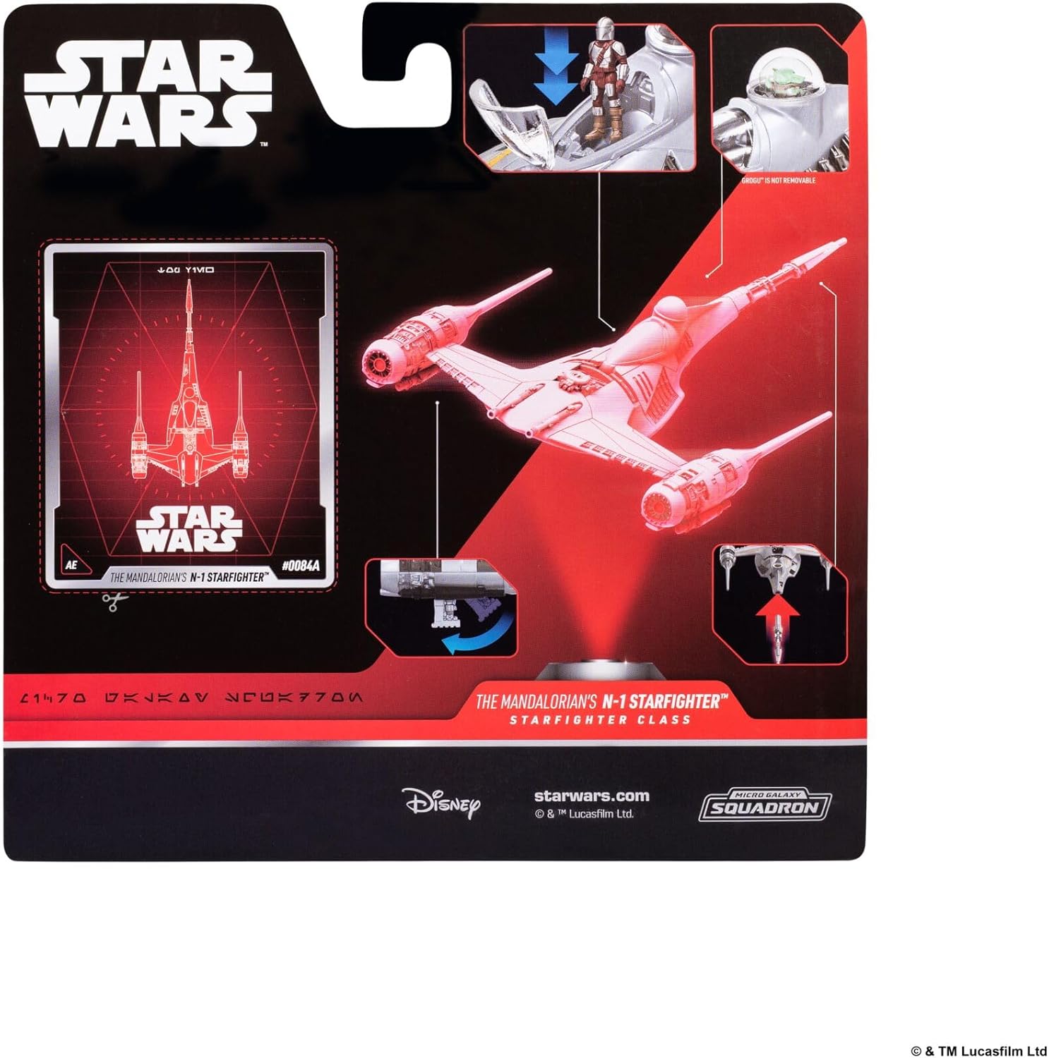 Star Wars™ Micro Galaxy Squadron SWJ0537 - N-1 Sternenjäger des Mandalorianers (Armada Edition) - offizielles 12,5 cm großes Fahrzeug mit 2 Micro-Figuren (2,5 cm