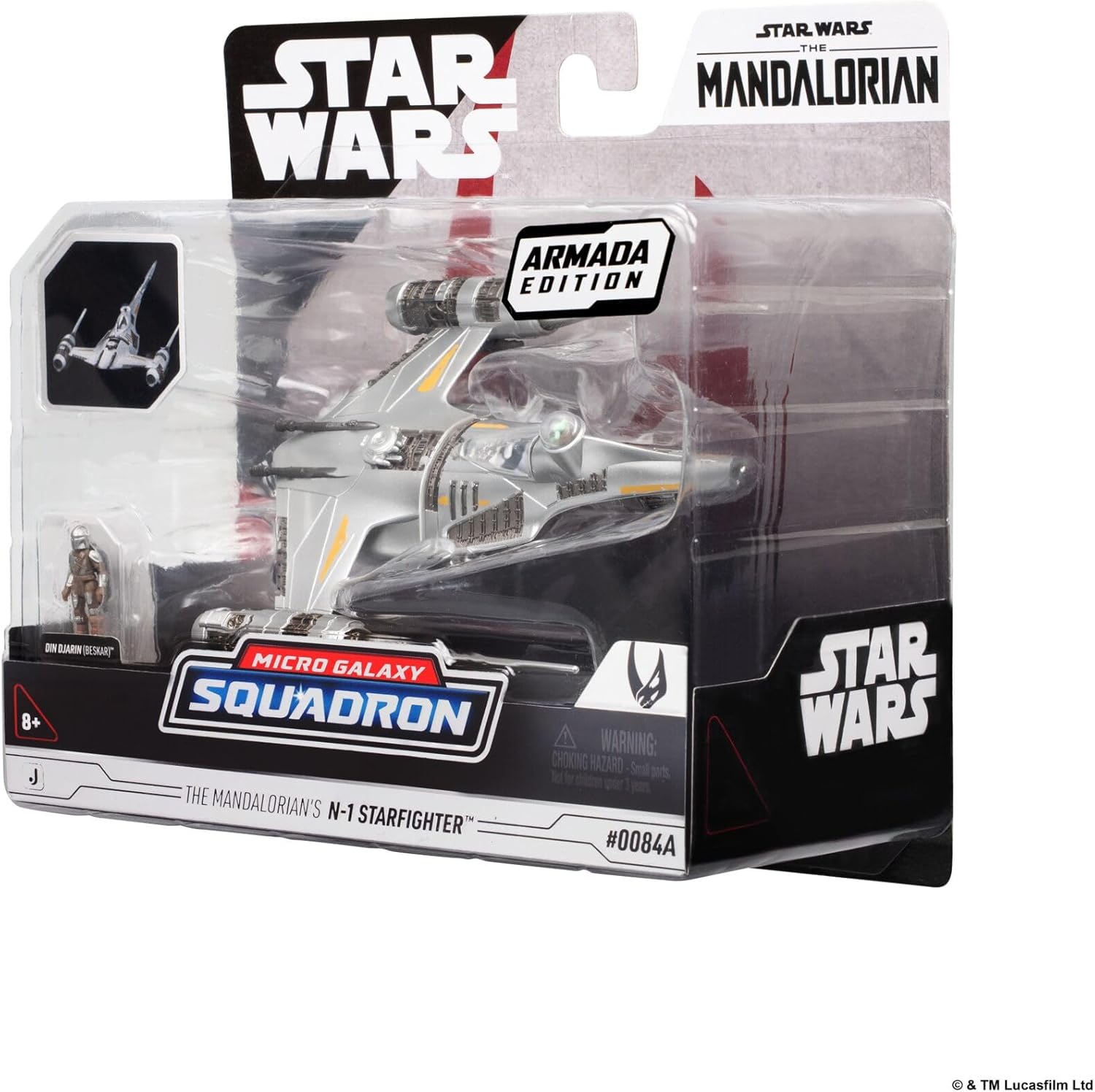 Star Wars™ Micro Galaxy Squadron SWJ0537 - N-1 Sternenjäger des Mandalorianers (Armada Edition) - offizielles 12,5 cm großes Fahrzeug mit 2 Micro-Figuren (2,5 cm