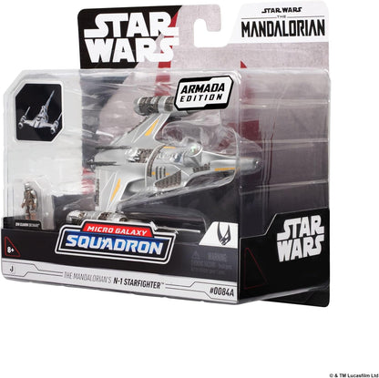 Star Wars™ Micro Galaxy Squadron SWJ0537 - N-1 Sternenjäger des Mandalorianers (Armada Edition) - offizielles 12,5 cm großes Fahrzeug mit 2 Micro-Figuren (2,5 cm