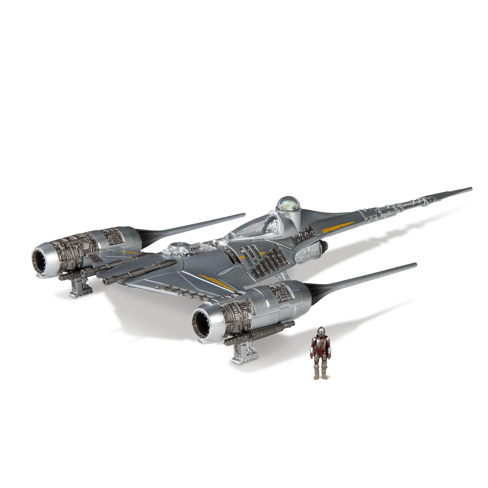 Star Wars™ Micro Galaxy Squadron SWJ0537 - N-1 Sternenjäger des Mandalorianers (Armada Edition) - offizielles 12,5 cm großes Fahrzeug mit 2 Micro-Figuren (2,5 cm