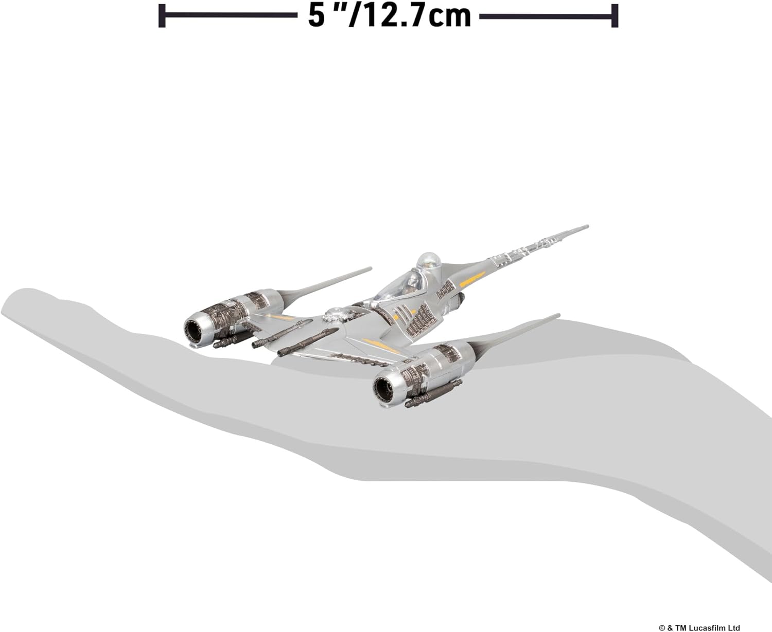 Star Wars™ Micro Galaxy Squadron SWJ0537 - N-1 Sternenjäger des Mandalorianers (Armada Edition) - offizielles 12,5 cm großes Fahrzeug mit 2 Micro-Figuren (2,5 cm