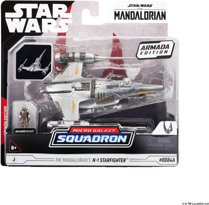 Star Wars™ Micro Galaxy Squadron SWJ0537 - N-1 Sternenjäger des Mandalorianers (Armada Edition) - offizielles 12,5 cm großes Fahrzeug mit 2 Micro-Figuren (2,5 cm