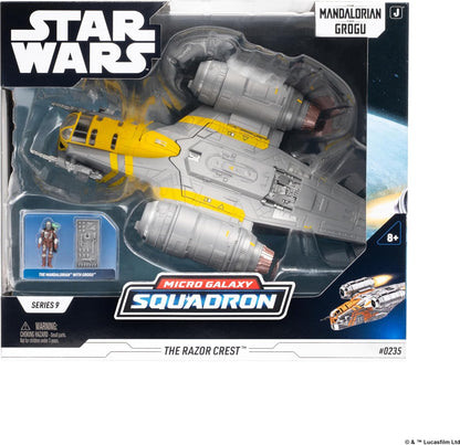 Star Wars™ Micro Galaxy Squadron SWJ0543 - Razor Crest - offizielles 18 cm großes Fahrzeug mit 1 Micro-Figur (2,5 cm