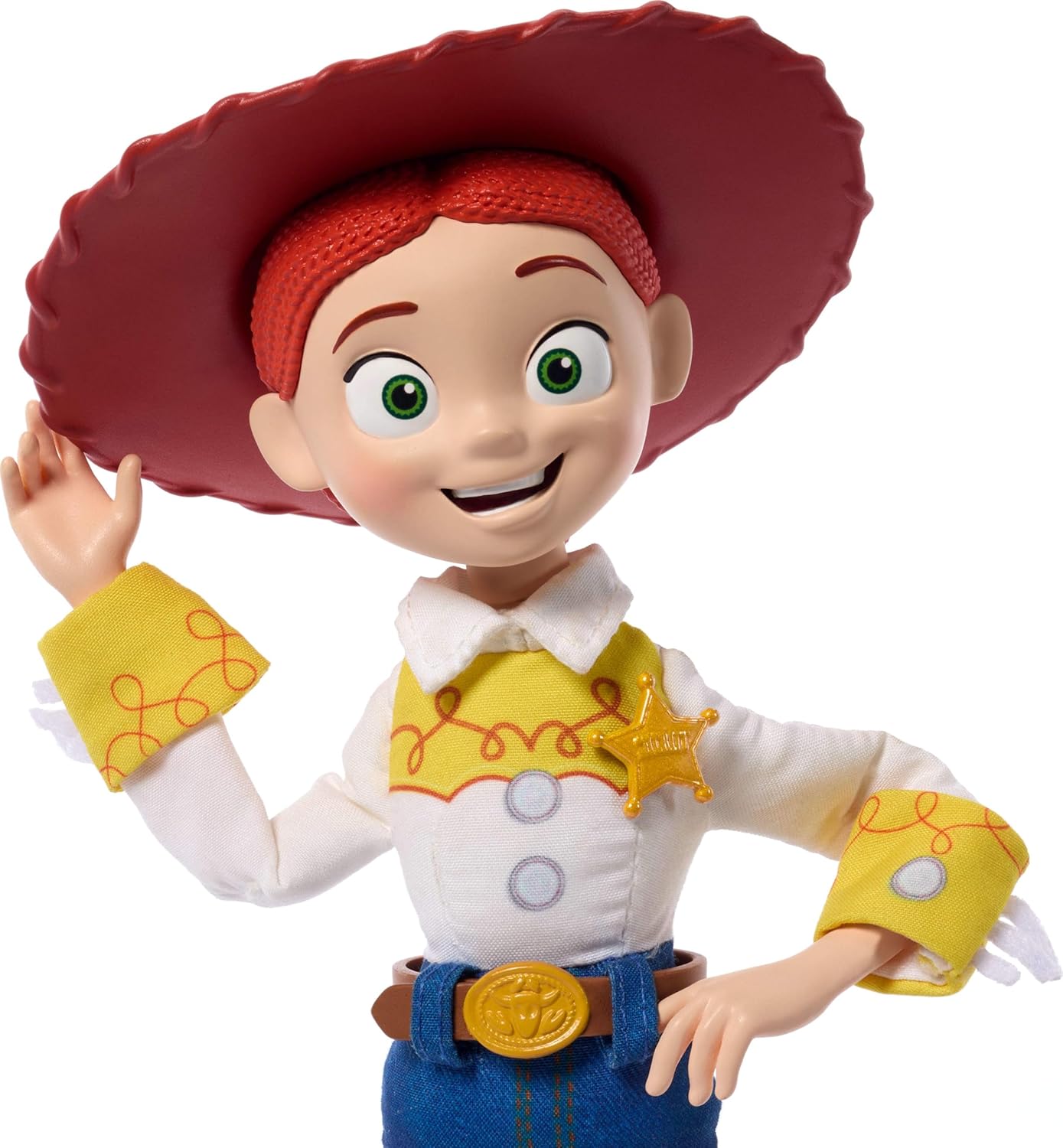 Mattel Disney Pixar Toy Story 5 Jessie - Bambola di straccio in scala da gioco, 17,8 cm, cowgirl dai capelli rossi, statuetta da collezione morbida e fedele al film