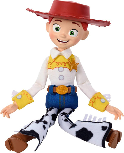 Mattel Disney Pixar Toy Story 5 Jessie - Bambola di straccio in scala da gioco, 17,8 cm, cowgirl dai capelli rossi, statuetta da collezione morbida e fedele al film