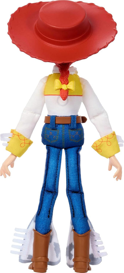 Mattel Disney Pixar Toy Story 5 Jessie - Bambola di straccio in scala da gioco, 17,8 cm, cowgirl dai capelli rossi, statuetta da collezione morbida e fedele al film