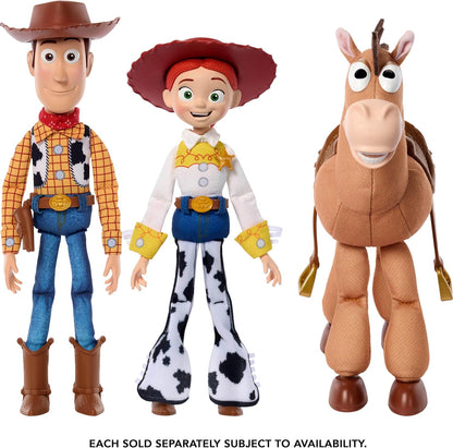 Mattel Disney Pixar Toy Story 5 Jessie - Bambola di straccio in scala da gioco, 17,8 cm, cowgirl dai capelli rossi, statuetta da collezione morbida e fedele al film