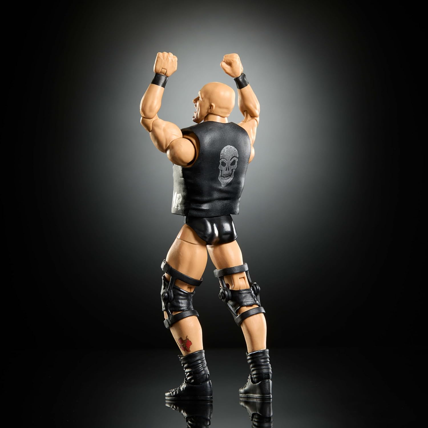 Mattel WWE Elite Actionfigur und Zubehörteile, Greatest Hits 2025, ca. 15 cm große Sammelfigur Stone Cold Steve Austin mit 25 Bewegungspunkten und austauschbaren Händen, JHT58