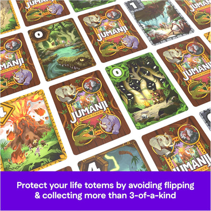 Spin Master Games, Jumanji Card Game, Experience the Thrilling Adventure Based on The Action-Comedy Movie, Take on Jungle Challenges for Kids, Adults & Family Game Night, 2-5 Players, for Ages 7 & Up