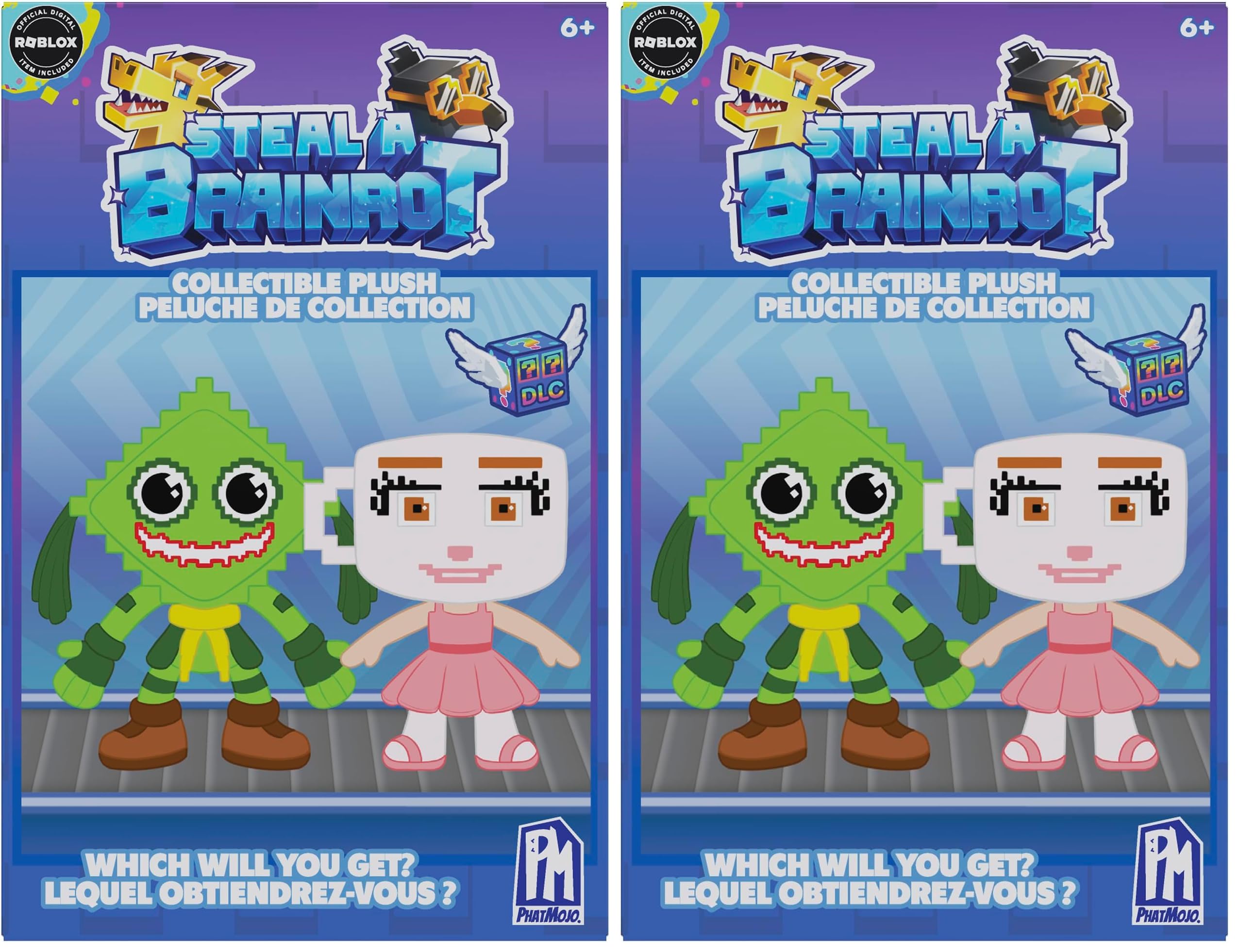 Mystery Collectible Plush -Assortment - Series 1 - Includes DLC Codes Redeemable on Roblox - Officially Licensed Mystery Collectible Plush by PhatMojo (Pack of 2