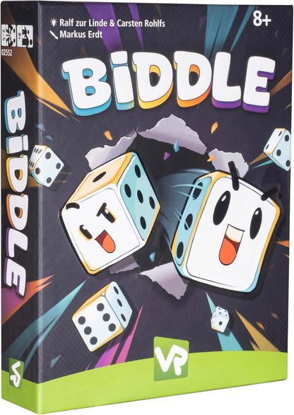 Biddle Semi-Cooperative Bluffing and Betting Card Game, for 2–5 Players, Ages 8+