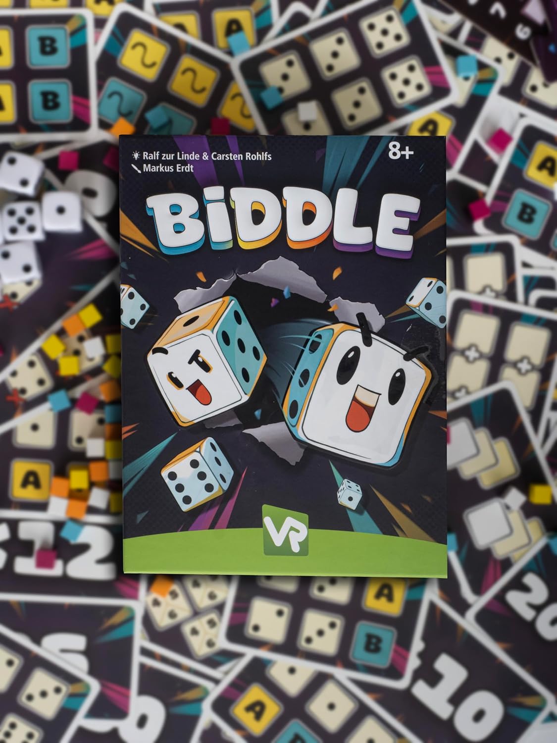 Biddle Semi-Cooperative Bluffing and Betting Card Game, for 2–5 Players, Ages 8+