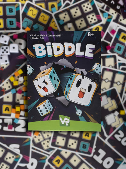 Biddle Semi-Cooperative Bluffing and Betting Card Game, for 2–5 Players, Ages 8+