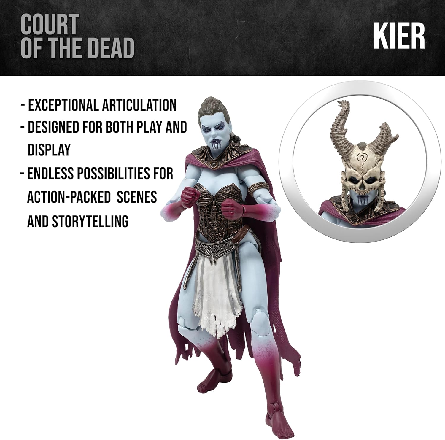 Boss Fight Studio Court of The Dead Kier 1:12 Scale Death's Warbringer Action Figure