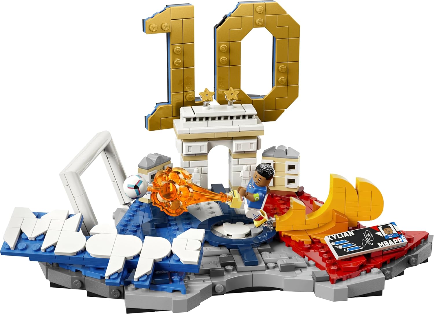 LEGO Editions Kylian Mbappé – Voetbalhoogtepunten - 3D-Bouwpakket voor Kinderen met Verzamelbaar Voetbalpoppetje - Kinderkamer Decoratie - Cadeau voor Jongens, Meisjes en Fans vanaf 10 Jaar 43013
