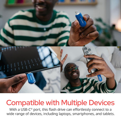 Plectra USB-C Flash Drive Blue 256GB
