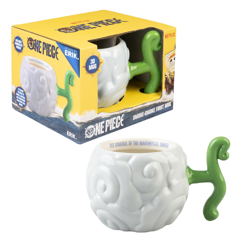 Grupo Erik Ceramic Mug - One Piece Manga Gifts - Smoke-Smoke Fruit | 20.3 oz - 600 ml Coffee Mug Tea, Cool Mugs and Cups | One Piece Gifts Under 20 Pounds
