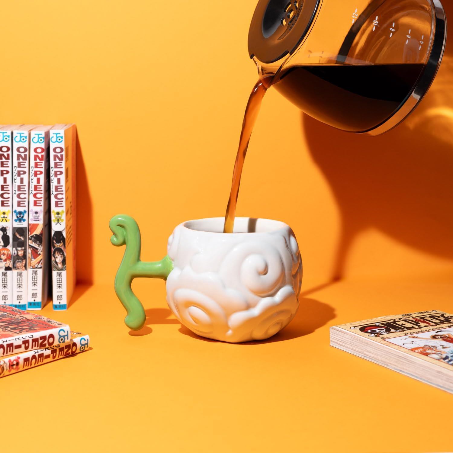 Grupo Erik Ceramic Mug - One Piece Manga Gifts - Smoke-Smoke Fruit | 20.3 oz - 600 ml Coffee Mug Tea, Cool Mugs and Cups | One Piece Gifts Under 20 Pounds
