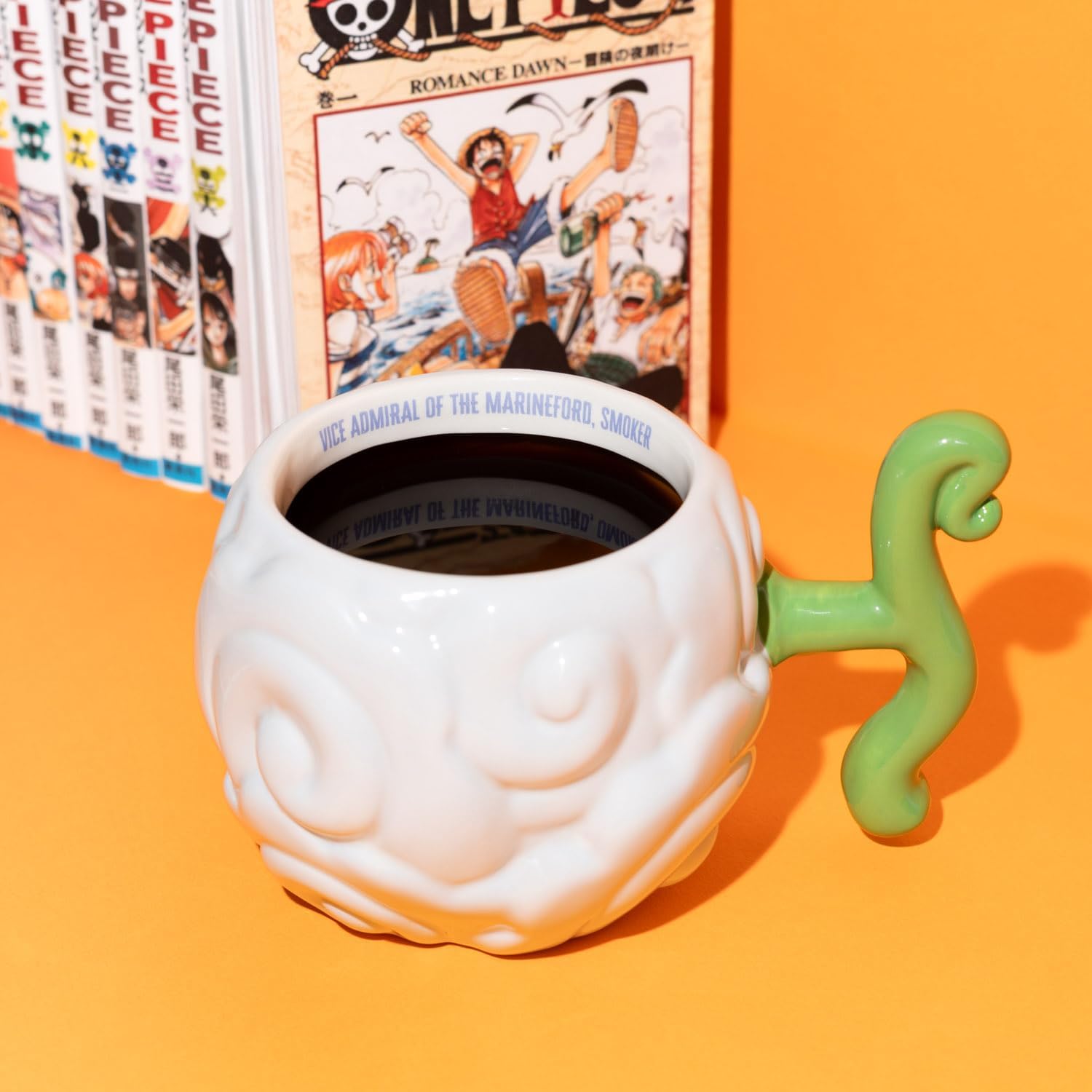 Grupo Erik Ceramic Mug - One Piece Manga Gifts - Smoke-Smoke Fruit | 20.3 oz - 600 ml Coffee Mug Tea, Cool Mugs and Cups | One Piece Gifts Under 20 Pounds