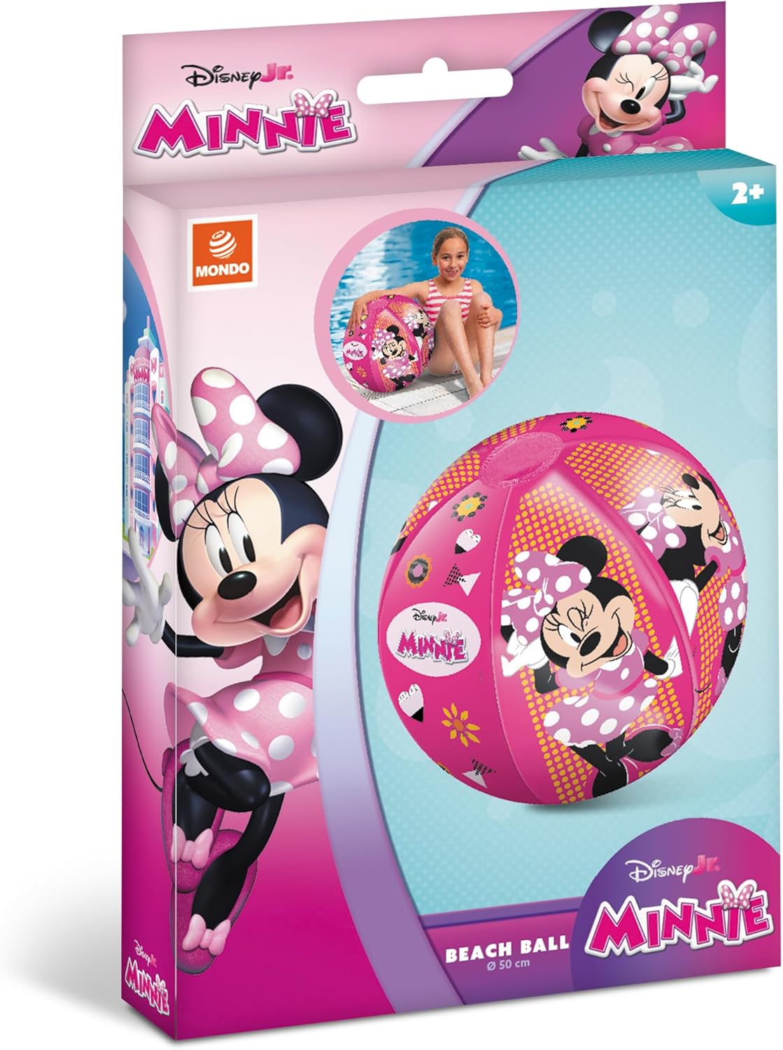 Mondo Toys 16968 Minnie Beach Ball Inflatable Ball for Children from 2 Years 50 cm