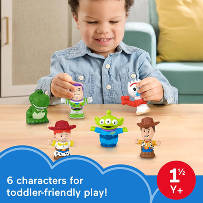 Fisher-Price Little People Toddler Toys Disney Pixar Toy Story Figure Set, 6 Characters for Preschool Pretend Play Kids Ages 18+ Months, JLM24