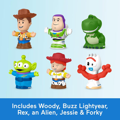 Fisher-Price Little People Toddler Toys Disney Pixar Toy Story Figure Set, 6 Characters for Preschool Pretend Play Kids Ages 18+ Months, JLM24