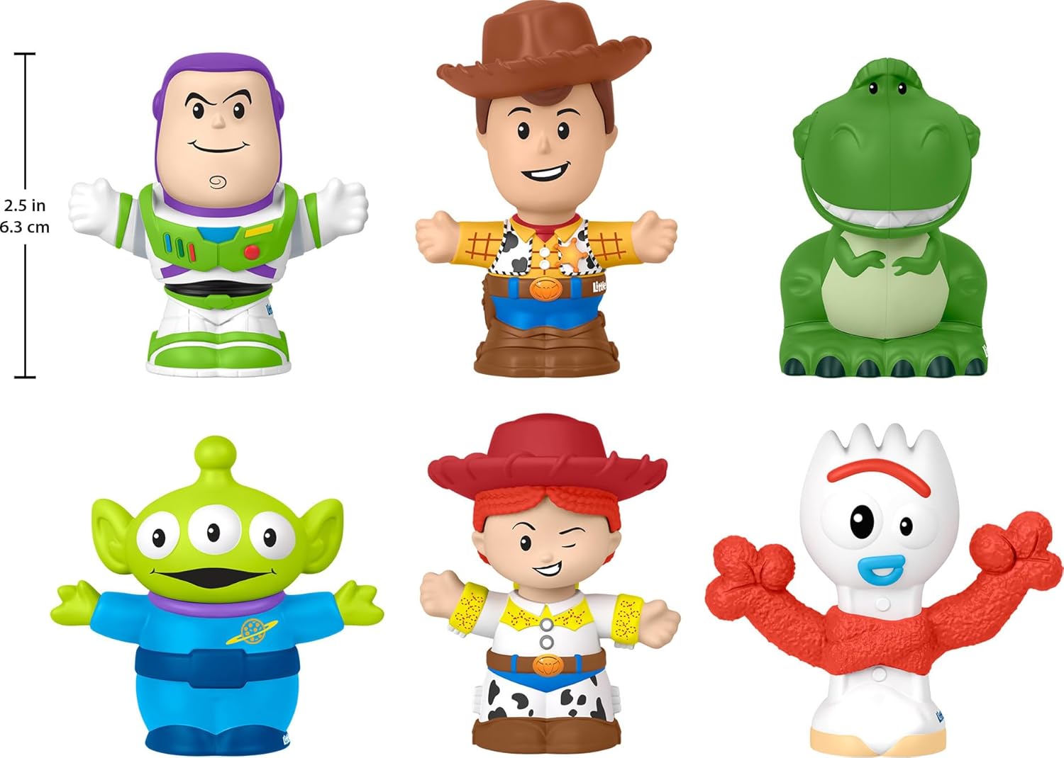 Fisher-Price Little People Toddler Toys Disney Pixar Toy Story Figure Set, 6 Characters for Preschool Pretend Play Kids Ages 18+ Months, JLM24