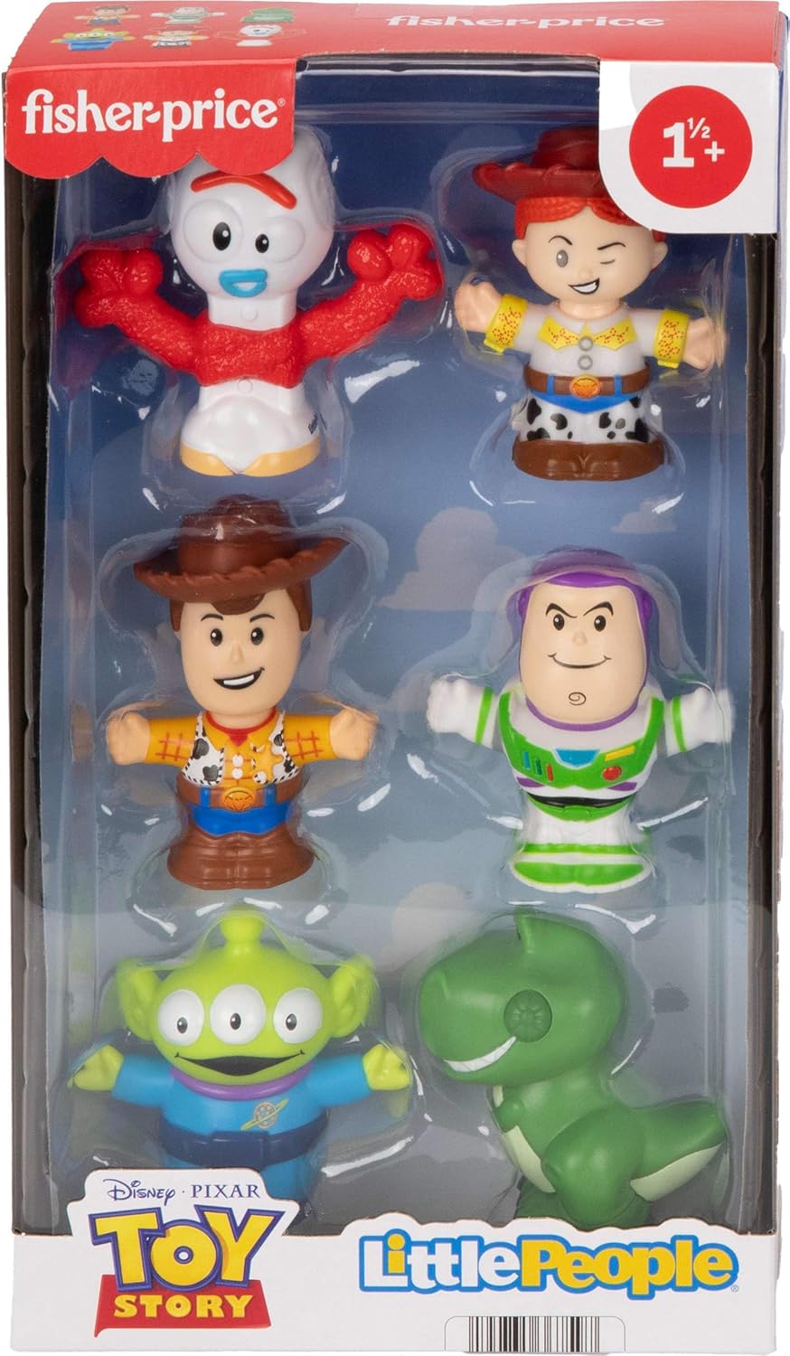Fisher-Price Little People Toddler Toys Disney Pixar Toy Story Figure Set, 6 Characters for Preschool Pretend Play Kids Ages 18+ Months, JLM24