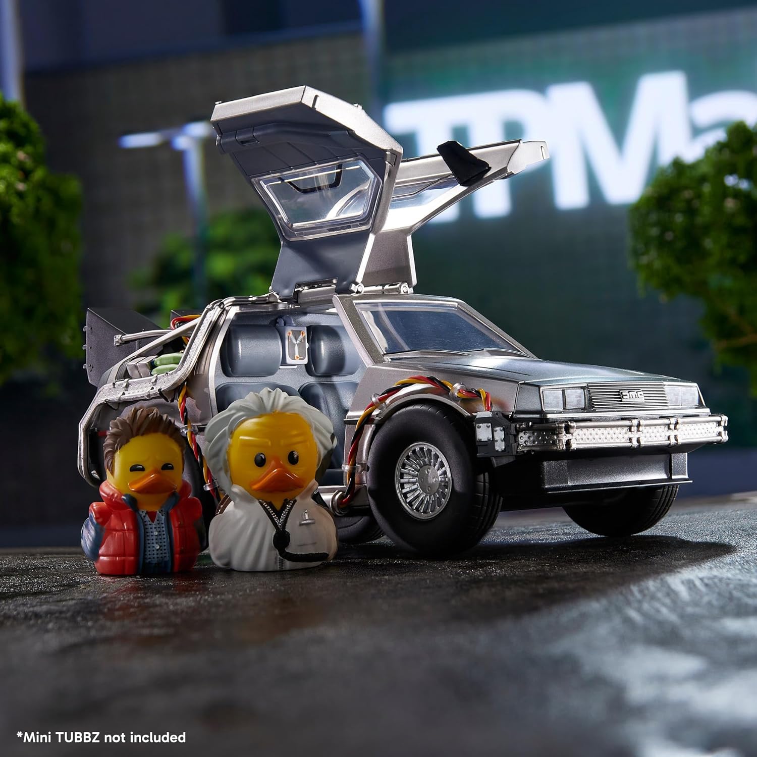 TUBBZ Special Edition: Zurück in die Zukunft – Delorean-Zeitmaschine Sammlerfahrzeug für Mini Figuren