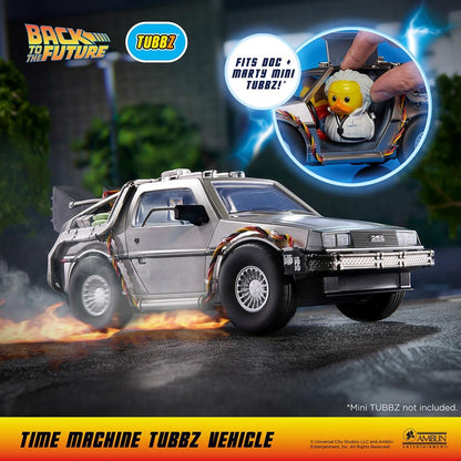 TUBBZ Special Edition: Zurück in die Zukunft – Delorean-Zeitmaschine Sammlerfahrzeug für Mini Figuren
