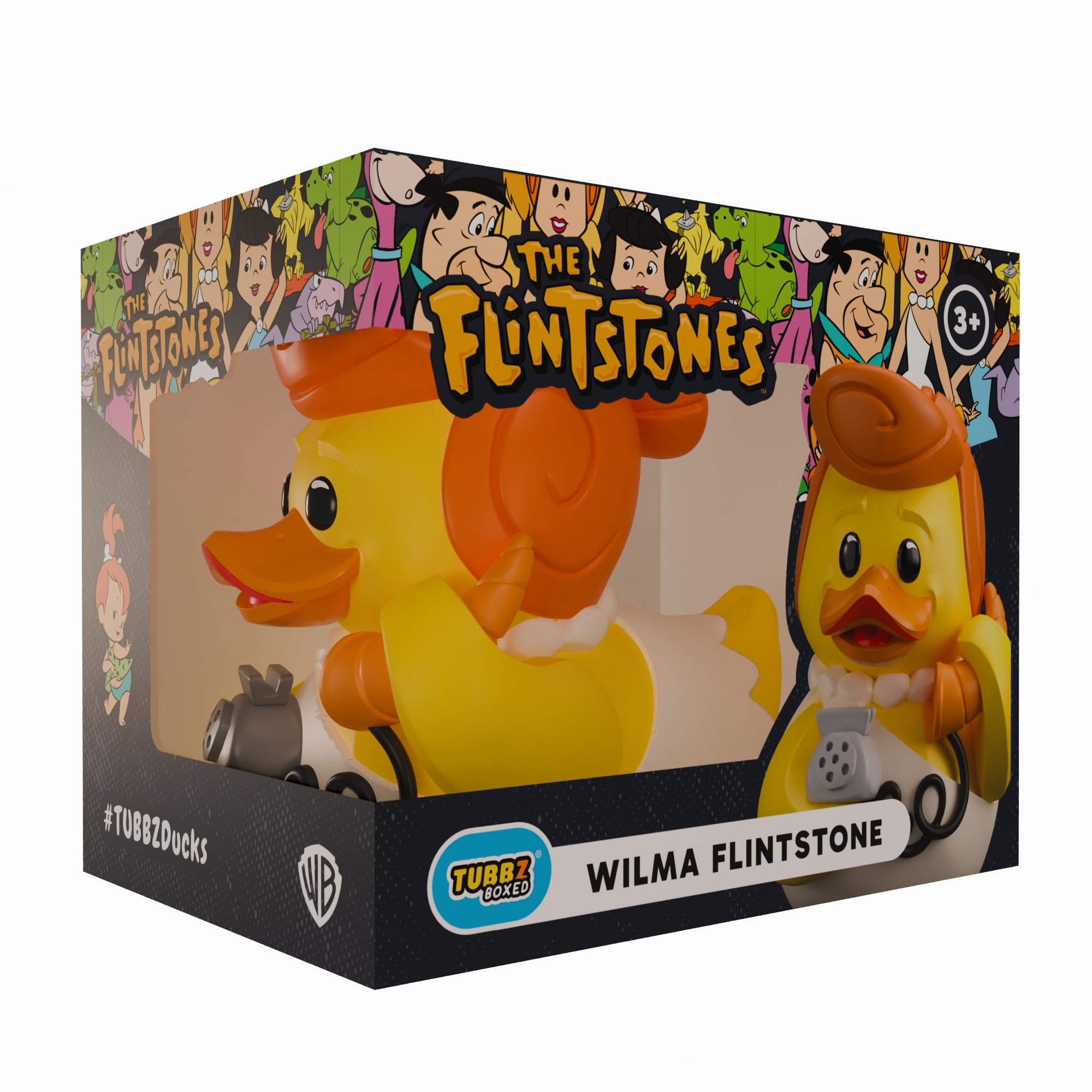 TUBBZ Boxed Edition: Flintstones - Wilma Flintstone Cosplaying Rubber Duck Vinyl Figure – Official Collectible for Fans of Flintstones