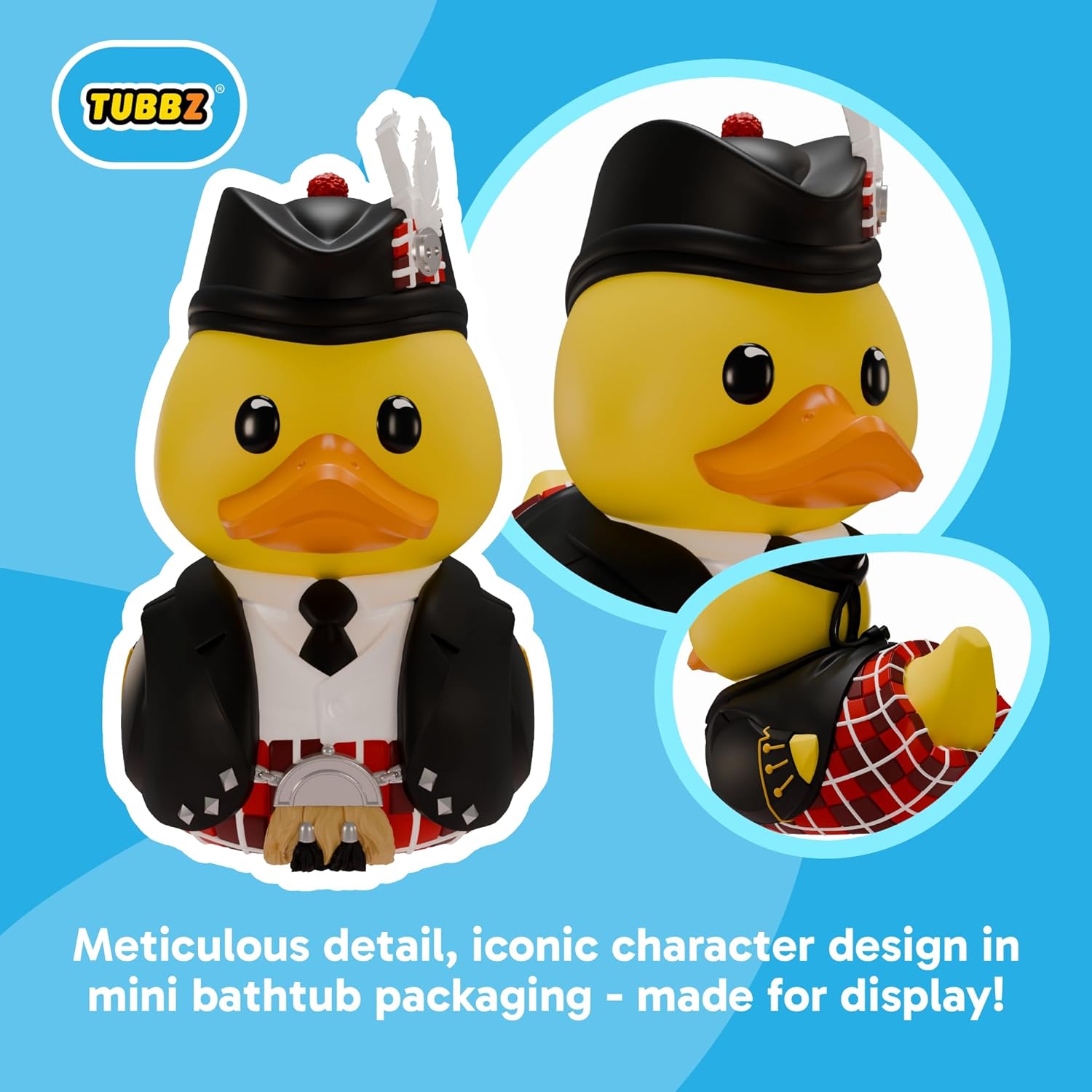 TUBBZ Mini: Travel - Scotland Cosplaying Rubber Duck Vinyl Figure – Official Collectible for Fans of Travel