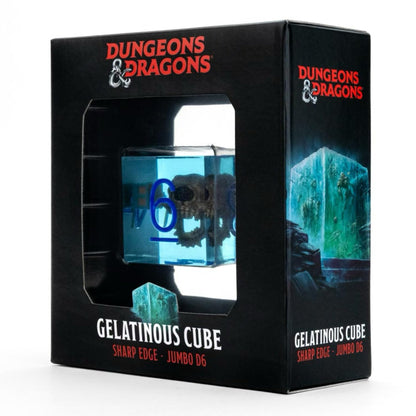 Fanroll Gelatinous Cube Sharp-Edged Mega D6 - D&D Dungeons & Dragons with Inclusions! Jumbo 40mm Sized die for Your Tabletop Games