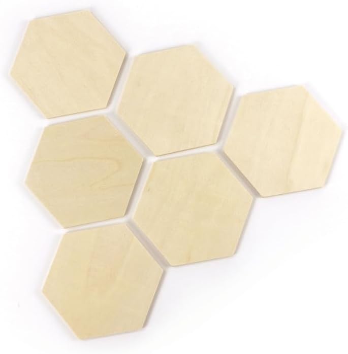Graine Creative - Graine Houten Hexagon Vormen - 6st.