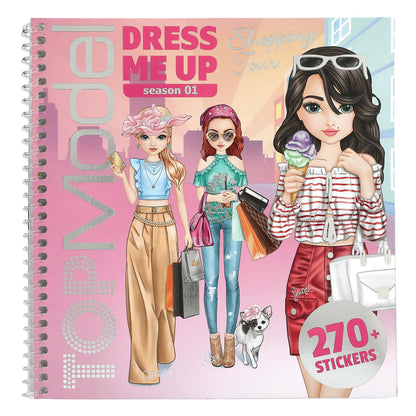 Depesche 13832 TOPModel Dress Me Up Sticker Book Shopping Tour with 24 Pages Model Motifs to Design Yourself Includes 11 Sticker Sheets