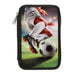 Depesche 14185 Action World Football 2 Compartment Pencil Case with Coloured Pencils, Scissors, Ruler etc.