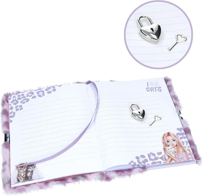 Topmodel - Cosy Cat Diary With Lock Lilac (0414200)