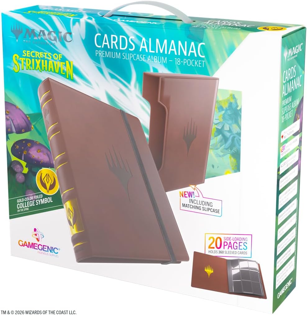 Gamegenic | Magic: The Gathering | Secrets of Strixhaven Cards Almanac 18-Pocket - Faction Logo 1 | Trading Card Game Accessory | Ages 13+
